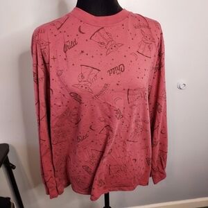Star Wars Size 1X Long Sleeve Shirt Maroon, Black